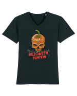 Pumpkin Halloween Tricou mânecă scurtă guler V Bărbat Presenter