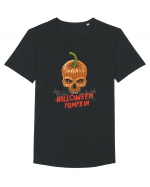 Pumpkin Halloween Tricou mânecă scurtă guler larg Bărbat Skater