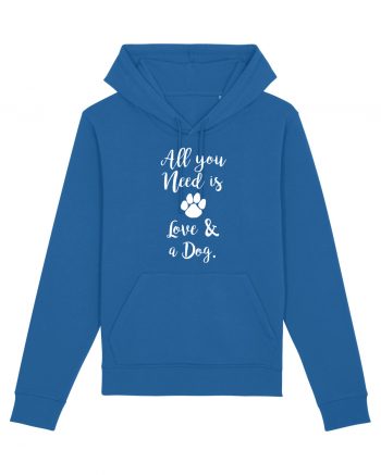 Love and a dog. Royal Blue