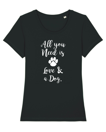 Love and a dog. Black