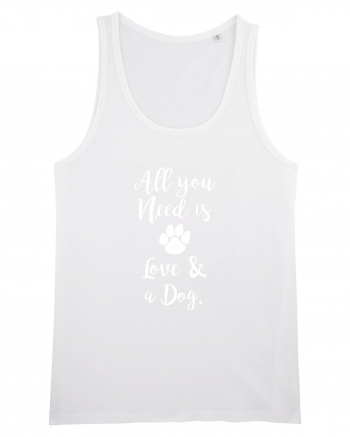 Love and a dog. White