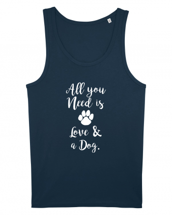 Love and a dog. Navy