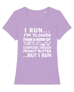 I RUN Tricou mânecă scurtă guler larg fitted Damă Expresser