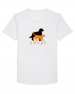 Adopt Tricou mânecă scurtă guler larg Bărbat Skater