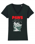 PAWS CAT Tricou mânecă scurtă guler V Damă Evoker