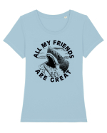 All my friends are great Tricou mânecă scurtă guler larg fitted Damă Expresser