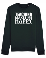Teaching makes me happy Bluză mânecă lungă Unisex Rise