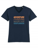 Adventure Pursuer Mountain Explorer Tricou mânecă scurtă guler V Bărbat Presenter