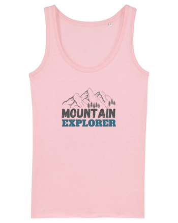 Mountain Explorer Illustration Cotton Pink