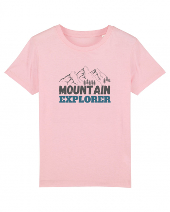 Mountain Explorer Illustration Cotton Pink