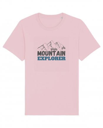 Mountain Explorer Illustration Cotton Pink
