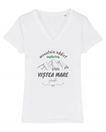 Mountain Addict Viștea Mare Peak Tricou mânecă scurtă guler V Damă Evoker