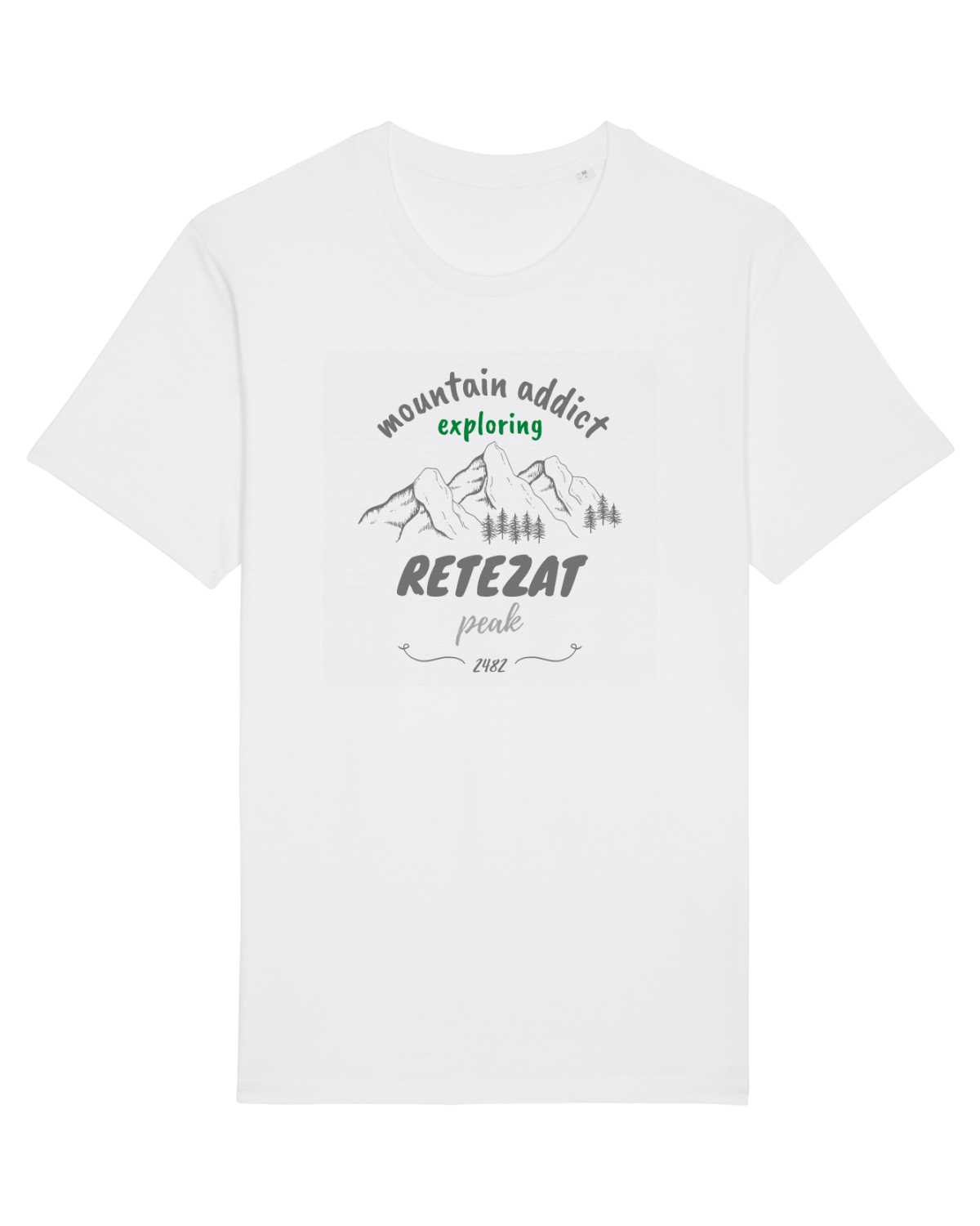 Tricou mânecă scurtă Unisex Rocker White