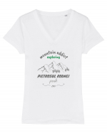 Mountain Addict Pietrosul Rodnei Peak Tricou mânecă scurtă guler V Damă Evoker
