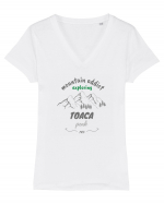 Mountain Addict Toaca Peak Tricou mânecă scurtă guler V Damă Evoker
