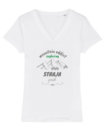 Mountain Addict Straja Peak Tricou mânecă scurtă guler V Damă Evoker