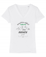 Mountain Addict Budacu Peak Tricou mânecă scurtă guler V Damă Evoker