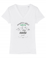 Mountain Addict Rarău Peak Tricou mânecă scurtă guler V Damă Evoker