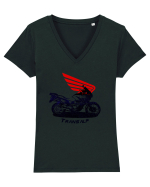 Transalp Tricou mânecă scurtă guler V Damă Evoker