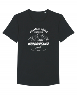 Mountain Addict Moldoveanu Peak White (Vârful Moldoveanu) Tricou mânecă scurtă guler larg Bărbat Skater