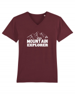 Mountain Explorer White Tricou mânecă scurtă guler V Bărbat Presenter