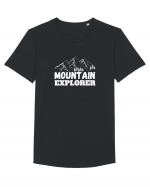 Mountain Explorer White Tricou mânecă scurtă guler larg Bărbat Skater