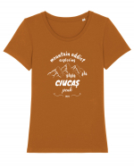 Mountain Addict Ciucaș Peak White (Vârful Ciucaș) Tricou mânecă scurtă guler larg fitted Damă Expresser