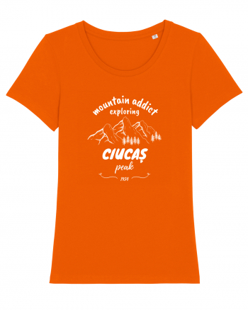 Mountain Addict Ciucaș Peak White (Vârful Ciucaș) Bright Orange
