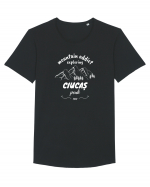 Mountain Addict Ciucaș Peak White (Vârful Ciucaș) Tricou mânecă scurtă guler larg Bărbat Skater