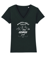 Mountain Addict Lespezi Peak (Vârful Lespezi)  Tricou mânecă scurtă guler V Damă Evoker