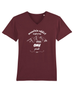 Mountain Addict Omu Peak White (Vârful Omu)  Tricou mânecă scurtă guler V Bărbat Presenter