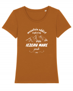 Mountain Addict Iezeru Mare Peak White (Vârful Iezeru Mare)  Tricou mânecă scurtă guler larg fitted Damă Expresser
