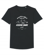 Mountain Addict Iezeru Mare Peak White (Vârful Iezeru Mare)  Tricou mânecă scurtă guler larg Bărbat Skater