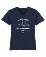 Mountain Addict Pietrosul Rodnei Peak White (Vârful Pietrosul Rodnei) Tricou mânecă scurtă guler V Bărbat Presenter