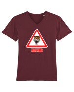 Tiger Warning Tricou mânecă scurtă guler V Bărbat Presenter