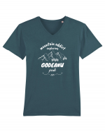 Mountain Addict Godeanu Peak (Vârful Godeanu)  Tricou mânecă scurtă guler V Bărbat Presenter