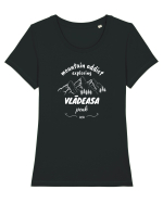 Mountain Addict Vlădeasa Peak White (Vârful Vlădeasa)  Tricou mânecă scurtă guler larg fitted Damă Expresser