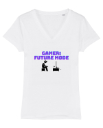 Gamer Future Mode VR (gamer de viitor)  Tricou mânecă scurtă guler V Damă Evoker