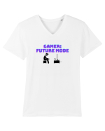 Gamer Future Mode VR (gamer de viitor)  Tricou mânecă scurtă guler V Bărbat Presenter