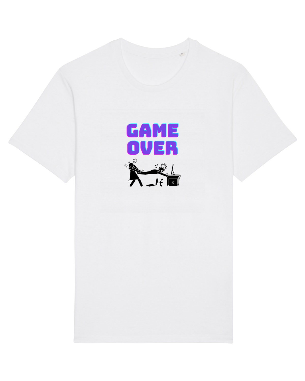 Tricou mânecă scurtă Unisex Rocker White