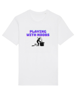 Gamer Life playing with noobs (când joci cu începători)  Tricou mânecă scurtă Unisex Rocker