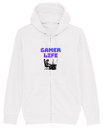 Gamer Life Girl (viața de gamer fete)  Hanorac cu fermoar Unisex Connector