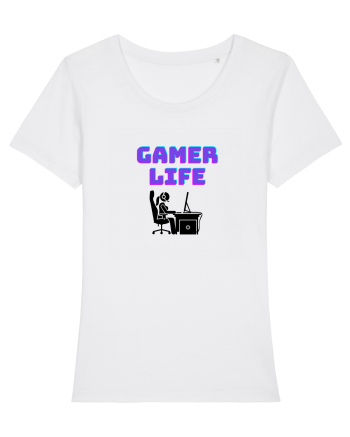 Gamer Life Girl (viața de gamer fete)  White