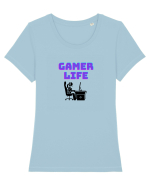 Gamer Life Girl (viața de gamer fete)  Tricou mânecă scurtă guler larg fitted Damă Expresser