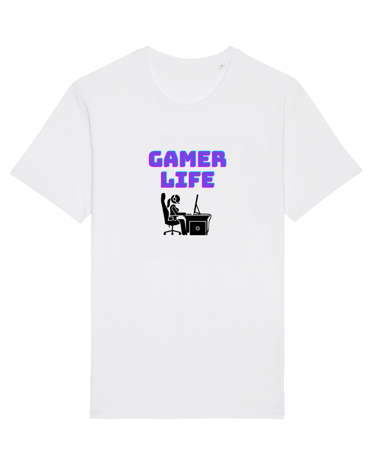 Tricou mânecă scurtă Unisex Rocker White