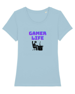 Gamer Life boy (viața de gamer băiat)  Tricou mânecă scurtă guler larg fitted Damă Expresser