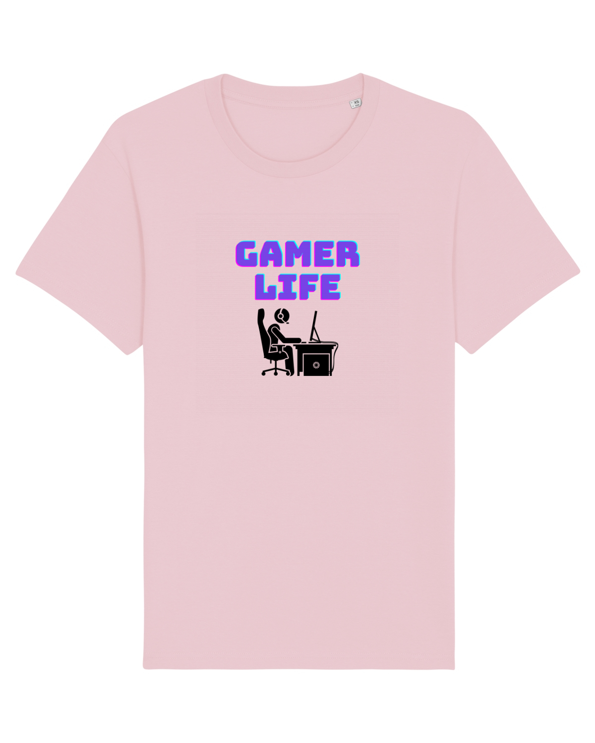 Tricou mânecă scurtă Unisex Rocker Cotton Pink