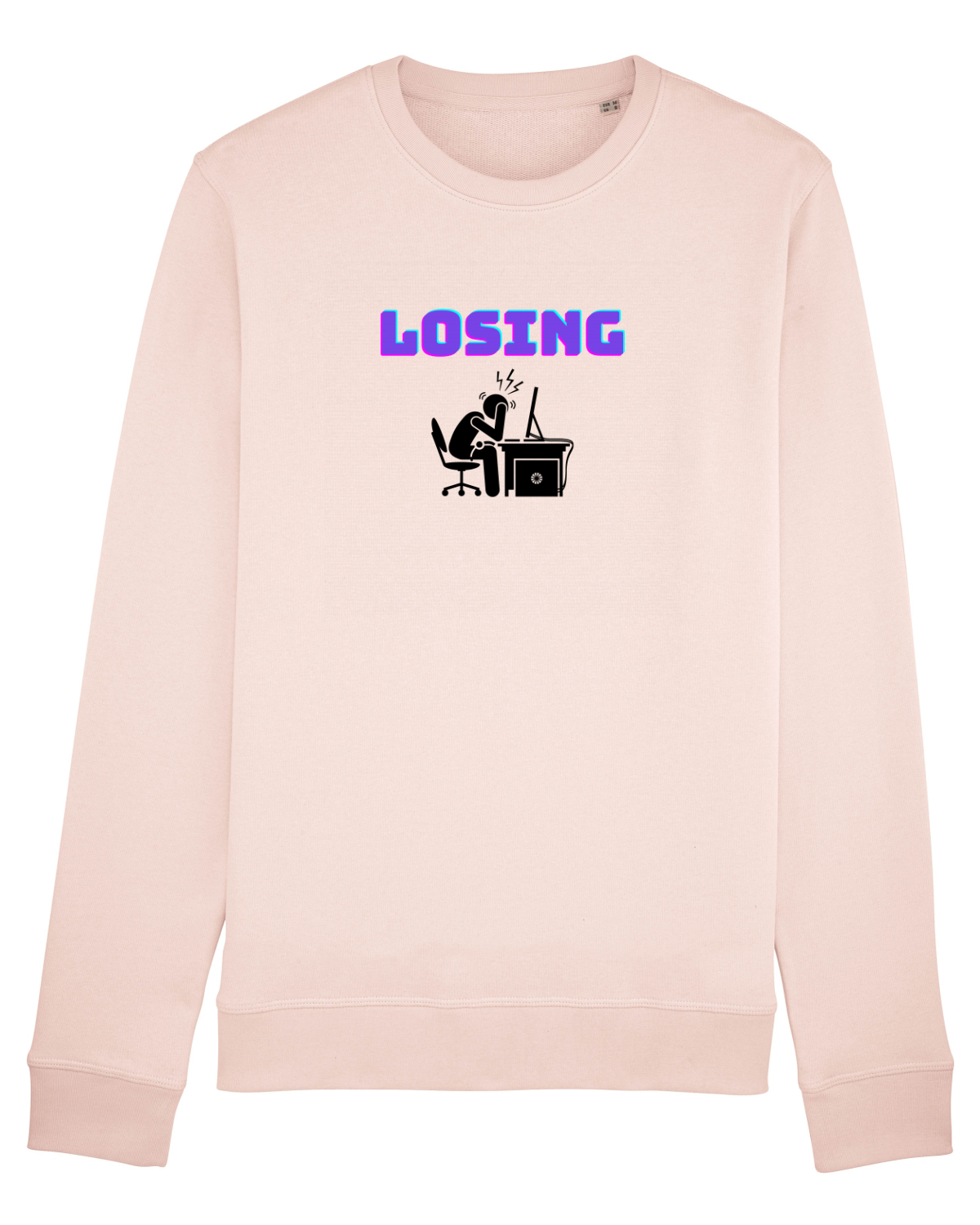 Bluză mânecă lungă Unisex Rise Candy Pink