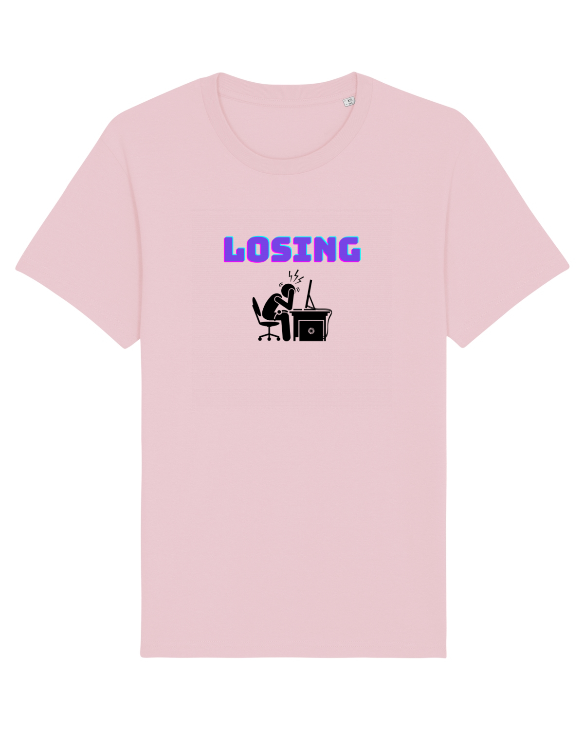 Tricou mânecă scurtă Unisex Rocker Cotton Pink