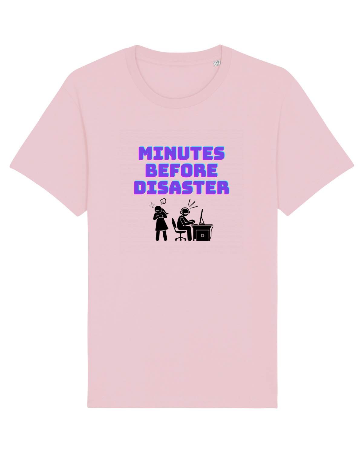 Tricou mânecă scurtă Unisex Rocker Cotton Pink